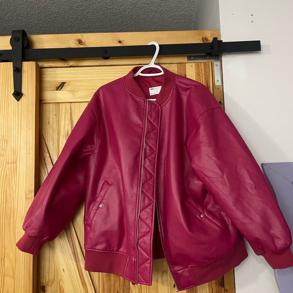 ASOS Faux Leather Bomber - Picture 4 of 5